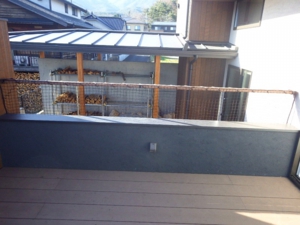 バルコニー落下防止ネット施工後