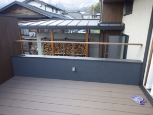 バルコニー落下防止ネット施工